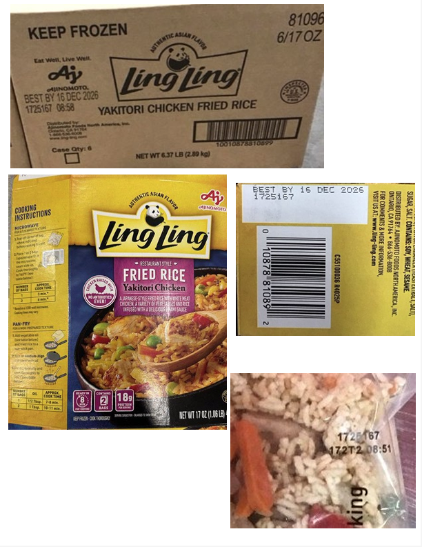 Ajinomoto Foods North America, Inc. EXPANDS Recall due to Possible Foreign Matter Contamination