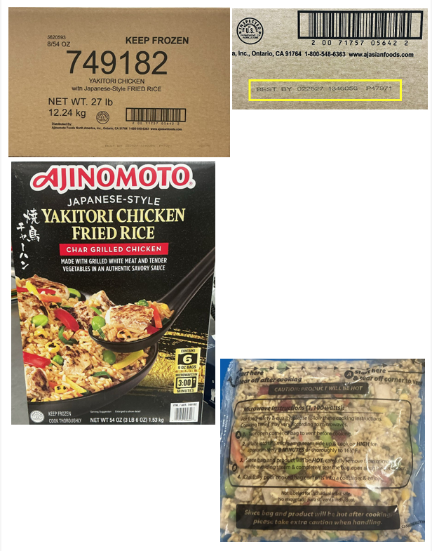 Ajinomoto Foods North America, Inc. EXPANDS Recall due to Possible Foreign Matter Contamination