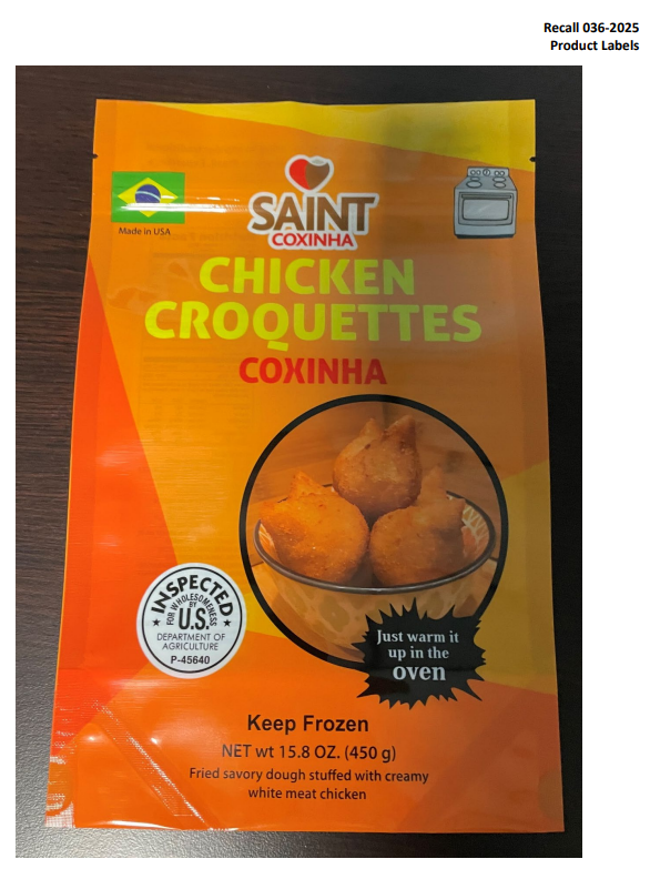 Brazilian Taste Recalls Frozen Chicken and Beef Croquette Products Due to Misbranding and an Undeclared Allergen Brazilian Taste Recalls Frozen Chicken and Beef Croquette Products Due to Misbranding and an Undeclared Allergen
