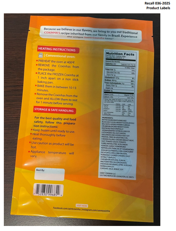 Brazilian Taste Recalls Frozen Chicken and Beef Croquette Products Due to Misbranding and an Undeclared Allergen Brazilian Taste Recalls Frozen Chicken and Beef Croquette Products Due to Misbranding and an Undeclared Allergen