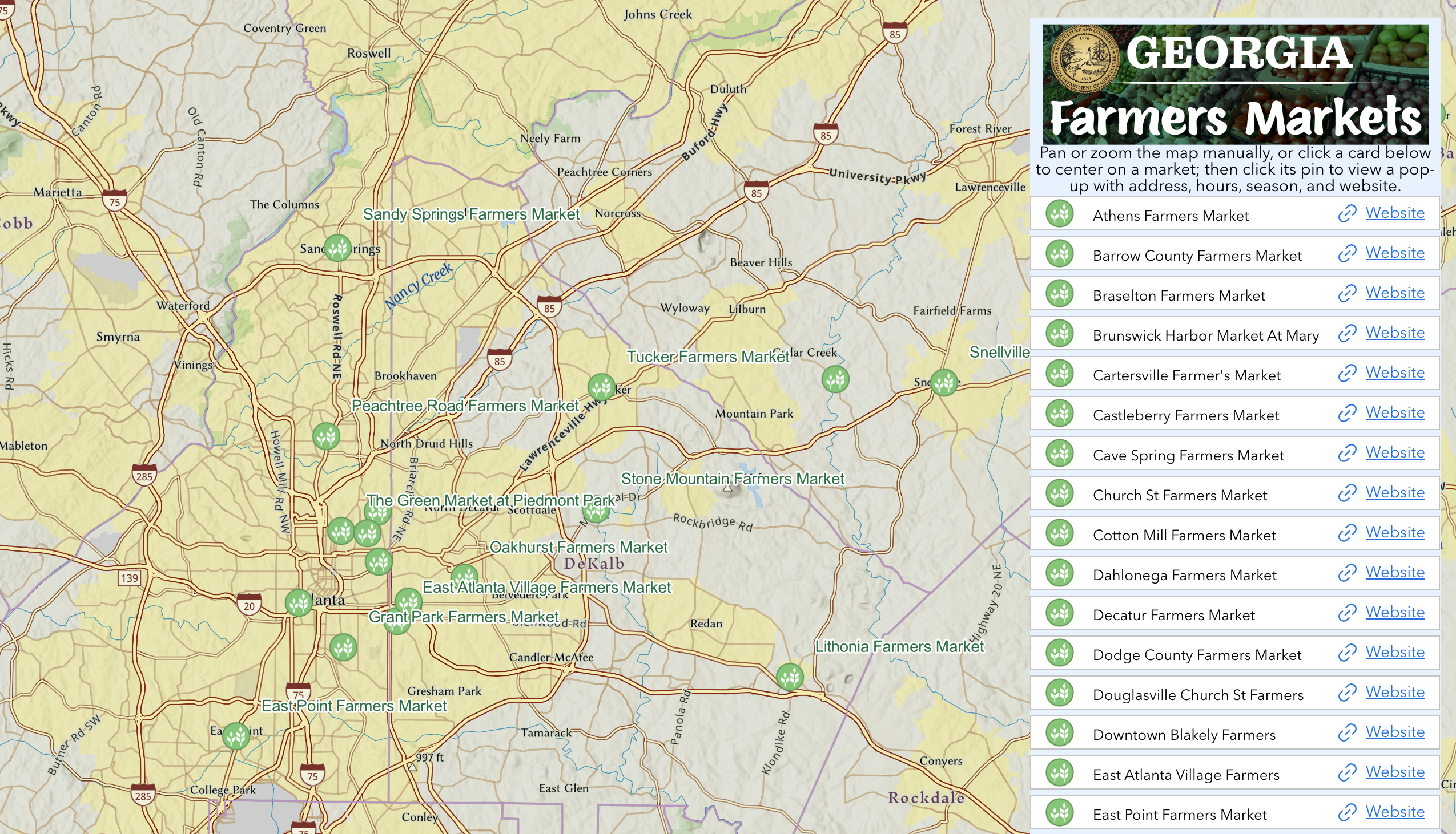 Georgia Department of Agriculture Launches Official 2025 Georgia Grown Farmers Market Map Georgia Department of Agriculture Launches Official 2025 Georgia Grown Farmers Market Map