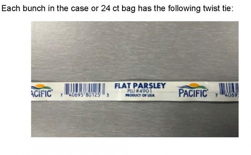 Pacific International Marketing Recalls Fresh Italian Parsley Because of Possible Health Risk