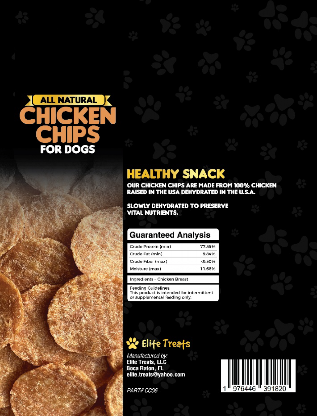 Elite Treats LLC Recalls Single Lot of Chicken Chips Due to Salmonella Contamination