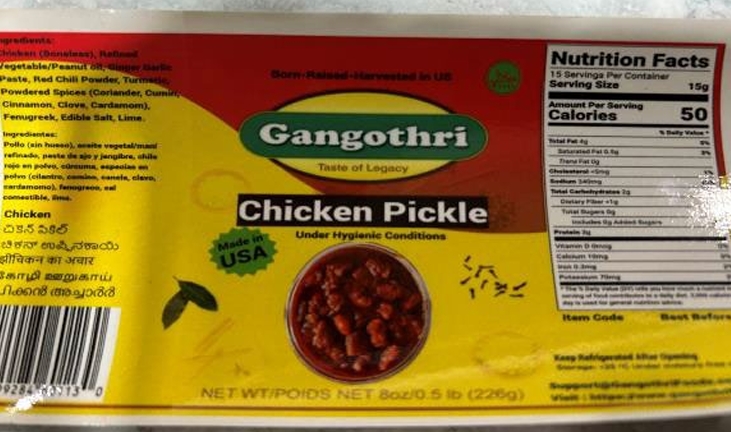 Indus Foods, LLC DBA Gangothri Foods Recalls Ready-To-Eat Pickled Goat and Chicken Products Produced Without Benefit of Inspection Indus Foods, LLC DBA Gangothri Foods Recalls Ready-To-Eat Pickled Goat and Chicken Products Produced Without Benefit of Inspection